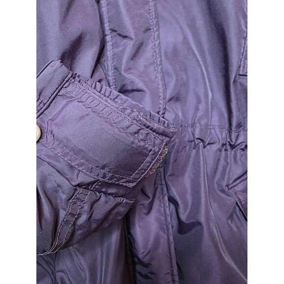 Vintage Columbia Long’s Peak Two Piece Coat Small Purple Green Fleece Lined Hood - Picture 3 of 16